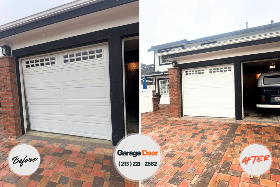 Before and after: garage door repair Bridgeport, WV